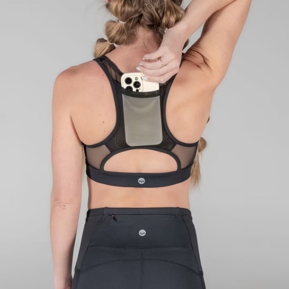 Senita Lux Sarah Mesh Sports Bra in Black - Picture 3 of 9